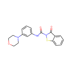 O=C(Nc1cccc(N2CCOCC2)c1)n1sc2ccccc2c1=O ZINC000169311120