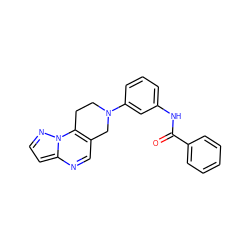 O=C(Nc1cccc(N2CCc3c(cnc4ccnn34)C2)c1)c1ccccc1 ZINC001772638816