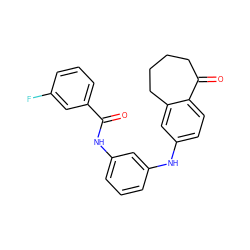 O=C(Nc1cccc(Nc2ccc3c(c2)CCCCC3=O)c1)c1cccc(F)c1 ZINC000095573318