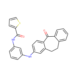 O=C(Nc1cccc(Nc2ccc3c(c2)CCc2ccccc2C3=O)c1)c1cccs1 ZINC000095580205