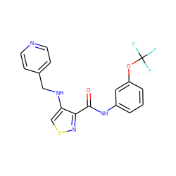 O=C(Nc1cccc(OC(F)(F)F)c1)c1nscc1NCc1ccncc1 ZINC000040405699