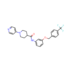 O=C(Nc1cccc(OCc2ccc(C(F)(F)F)cc2)c1)C1CCN(c2ccncc2)CC1 ZINC000096285756