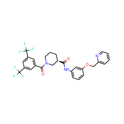 O=C(Nc1cccc(OCc2ccccn2)c1)[C@@H]1CCCN(C(=O)c2cc(C(F)(F)F)cc(C(F)(F)F)c2)C1 ZINC000096272150