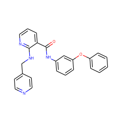 O=C(Nc1cccc(Oc2ccccc2)c1)c1cccnc1NCc1ccncc1 ZINC000028957122