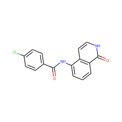 O=C(Nc1cccc2c(=O)[nH]ccc12)c1ccc(Cl)cc1 ZINC000071319197