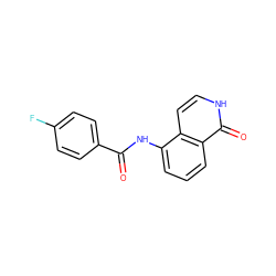 O=C(Nc1cccc2c(=O)[nH]ccc12)c1ccc(F)cc1 ZINC000071329092