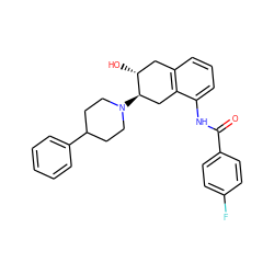 O=C(Nc1cccc2c1C[C@@H](N1CCC(c3ccccc3)CC1)[C@H](O)C2)c1ccc(F)cc1 ZINC000473108863