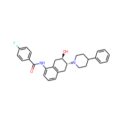 O=C(Nc1cccc2c1C[C@@H](O)[C@H](N1CCC(c3ccccc3)CC1)C2)c1ccc(F)cc1 ZINC000473108277