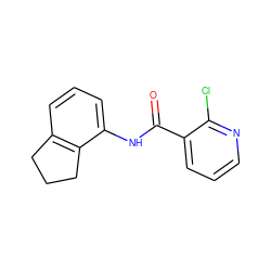 O=C(Nc1cccc2c1CCC2)c1cccnc1Cl ZINC000103177251