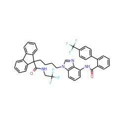 O=C(Nc1cccc2c1ncn2CCCCC1(C(=O)NCC(F)(F)F)c2ccccc2-c2ccccc21)c1ccccc1-c1ccc(C(F)(F)F)cc1 ZINC000027980674