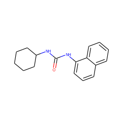 O=C(Nc1cccc2ccccc12)NC1CCCCC1 ZINC000000354152