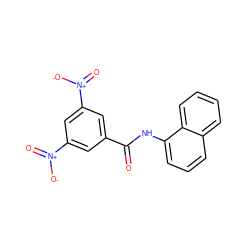 O=C(Nc1cccc2ccccc12)c1cc([N+](=O)[O-])cc([N+](=O)[O-])c1 ZINC000003107339