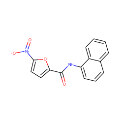 O=C(Nc1cccc2ccccc12)c1ccc([N+](=O)[O-])o1 ZINC000000365443