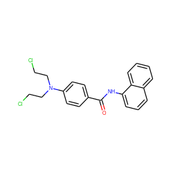 O=C(Nc1cccc2ccccc12)c1ccc(N(CCCl)CCCl)cc1 ZINC000049767007