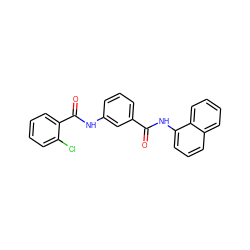 O=C(Nc1cccc2ccccc12)c1cccc(NC(=O)c2ccccc2Cl)c1 ZINC000001506460