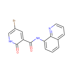 O=C(Nc1cccc2cccnc12)c1cc(Br)c[nH]c1=O ZINC000064528448