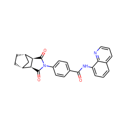 O=C(Nc1cccc2cccnc12)c1ccc(N2C(=O)[C@H]3[C@@H]4CC[C@@H](C4)[C@H]3C2=O)cc1 ZINC000062178842