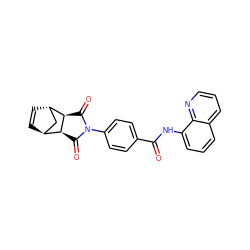 O=C(Nc1cccc2cccnc12)c1ccc(N2C(=O)[C@H]3[C@H]4C=C[C@@H](C4)[C@H]3C2=O)cc1 ZINC000100492202