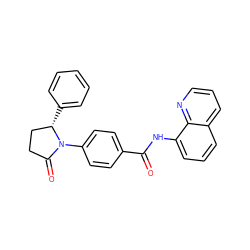 O=C(Nc1cccc2cccnc12)c1ccc(N2C(=O)CC[C@@H]2c2ccccc2)cc1 ZINC000096909094