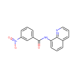 O=C(Nc1cccc2cccnc12)c1cccc([N+](=O)[O-])c1 ZINC000000033019