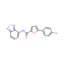 O=C(Nc1cccc2nsnc12)c1ccc(-c2ccc(Br)cc2)o1 ZINC000001219201