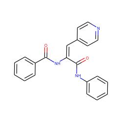 O=C(Nc1ccccc1)/C(=C\c1ccncc1)NC(=O)c1ccccc1 ZINC000008323784