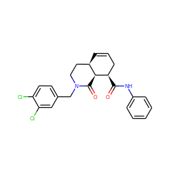 O=C(Nc1ccccc1)[C@@H]1CC=C[C@@H]2CCN(Cc3ccc(Cl)c(Cl)c3)C(=O)[C@@H]21 ZINC000012479278