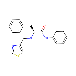 O=C(Nc1ccccc1)[C@H](Cc1ccccc1)NCc1cscn1 ZINC000084726850