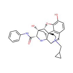 O=C(Nc1ccccc1)[C@H]1N[C@@]23CC[C@]1(O)[C@@H]1Oc4c(O)ccc5c4[C@@]12CCN(CC1CC1)[C@@H]3C5 ZINC000096923998