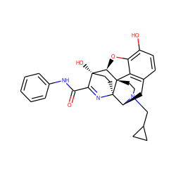 O=C(Nc1ccccc1)C1=N[C@@]23CC[C@]1(O)[C@H]1Oc4c(O)ccc5c4[C@@]12CCN(CC1CC1)[C@H]3C5 ZINC000299829197