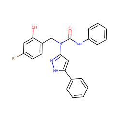 O=C(Nc1ccccc1)N(Cc1ccc(Br)cc1O)c1cc(-c2ccccc2)[nH]n1 ZINC000169311261