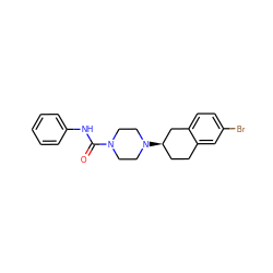 O=C(Nc1ccccc1)N1CCN([C@@H]2CCc3cc(Br)ccc3C2)CC1 ZINC000150193326