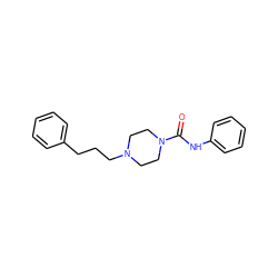 O=C(Nc1ccccc1)N1CCN(CCCc2ccccc2)CC1 ZINC000200260267