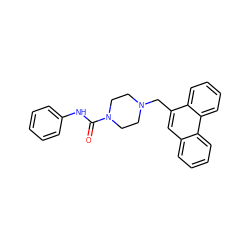 O=C(Nc1ccccc1)N1CCN(Cc2cc3ccccc3c3ccccc23)CC1 ZINC000137487273