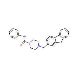 O=C(Nc1ccccc1)N1CCN(Cc2ccc3c(c2)Cc2ccccc2-3)CC1 ZINC000035900861