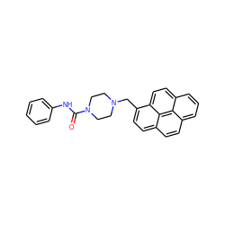 O=C(Nc1ccccc1)N1CCN(Cc2ccc3ccc4cccc5ccc2c3c45)CC1 ZINC000035919583