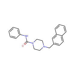 O=C(Nc1ccccc1)N1CCN(Cc2ccc3ccccc3c2)CC1 ZINC000038214497