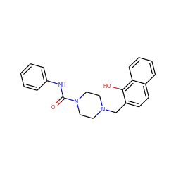 O=C(Nc1ccccc1)N1CCN(Cc2ccc3ccccc3c2O)CC1 ZINC000034600424