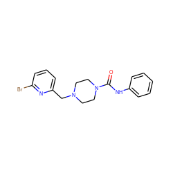 O=C(Nc1ccccc1)N1CCN(Cc2cccc(Br)n2)CC1 ZINC000200260741