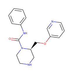 O=C(Nc1ccccc1)N1CCNC[C@@H]1COc1cccnc1 ZINC000114577700