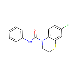 O=C(Nc1ccccc1)N1CCSc2cc(Cl)ccc21 ZINC000003016146