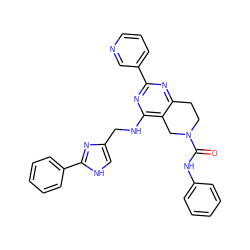 O=C(Nc1ccccc1)N1CCc2nc(-c3cccnc3)nc(NCc3c[nH]c(-c4ccccc4)n3)c2C1 ZINC000068249454