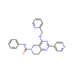 O=C(Nc1ccccc1)N1CCc2nc(-c3ccncc3)nc(NCc3ccccn3)c2C1 ZINC000141658903