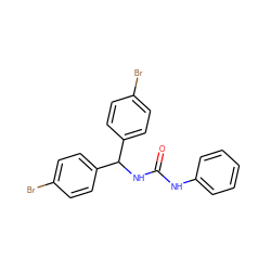 O=C(Nc1ccccc1)NC(c1ccc(Br)cc1)c1ccc(Br)cc1 ZINC000013676238