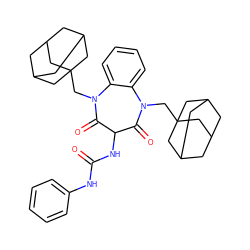 O=C(Nc1ccccc1)NC1C(=O)N(CC23CC4CC(CC(C4)C2)C3)c2ccccc2N(CC23CC4CC(CC(C4)C2)C3)C1=O ZINC000026744066