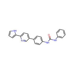 O=C(Nc1ccccc1)Nc1ccc(-c2ccc(-c3ccc[nH]3)nc2)cc1 ZINC000168784287