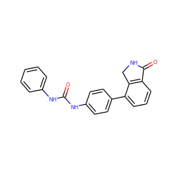 O=C(Nc1ccccc1)Nc1ccc(-c2cccc3c2CNC3=O)cc1 ZINC000014945174