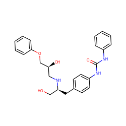 O=C(Nc1ccccc1)Nc1ccc(C[C@@H](CO)NC[C@H](O)COc2ccccc2)cc1 ZINC000003972827