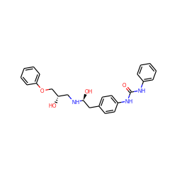 O=C(Nc1ccccc1)Nc1ccc(C[C@H](O)NC[C@H](O)COc2ccccc2)cc1 ZINC000028352216