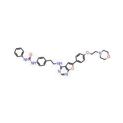 O=C(Nc1ccccc1)Nc1ccc(CCNc2ncnc3oc(-c4ccc(OCCN5CCOCC5)cc4)cc23)cc1 ZINC000096272620